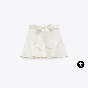Zara bow trim skort